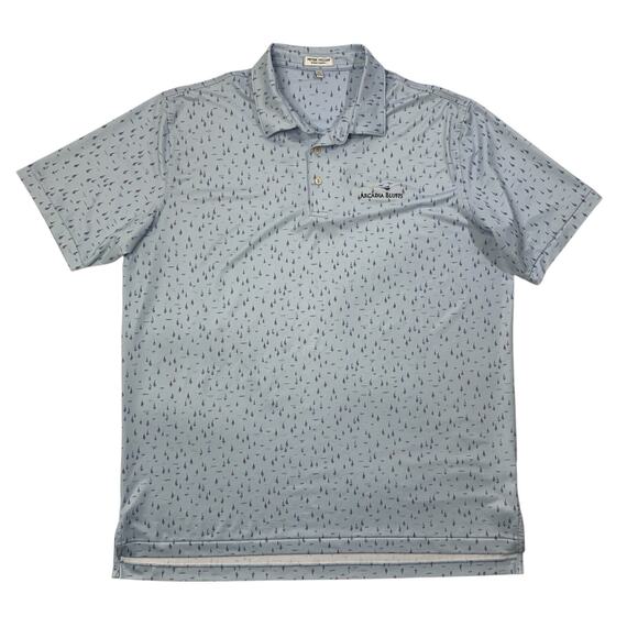 Peter Millar Shirt Mens Extra Large Blue Sailboat Sailing Away Performance Polo - Picture 1 of 12